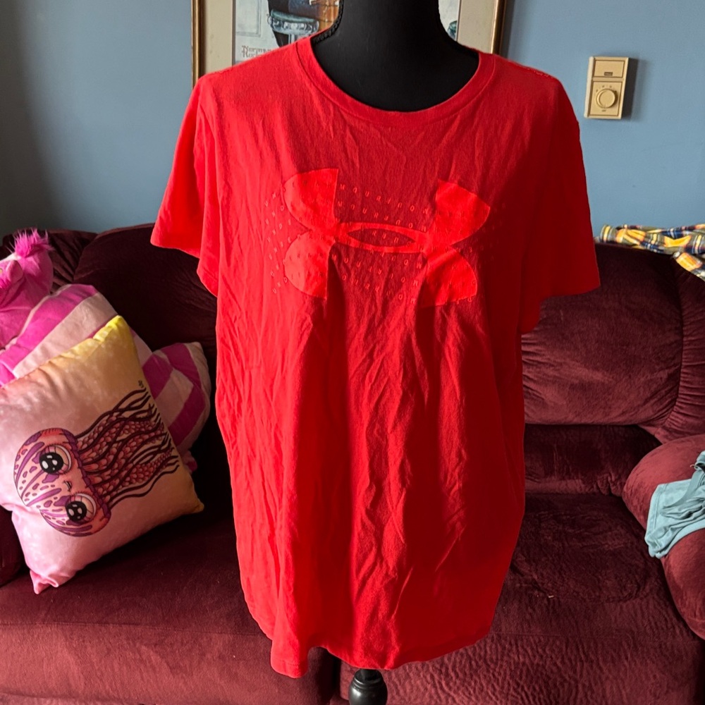 Under Armour Bright Red Logo Tee